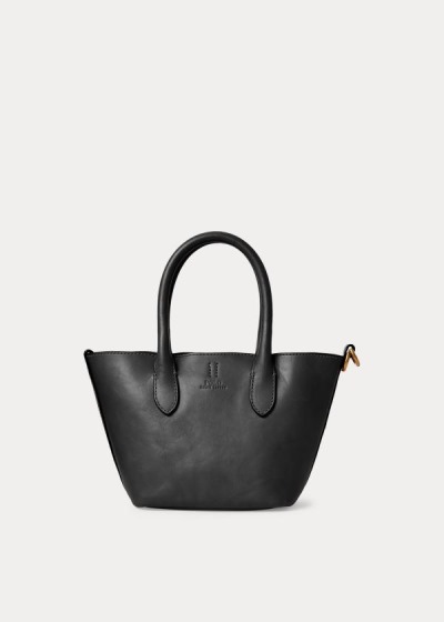 Bolsos De Mano Polo Ralph Lauren Mujer Negros - Leather Mini Bellport - ATYLD5693